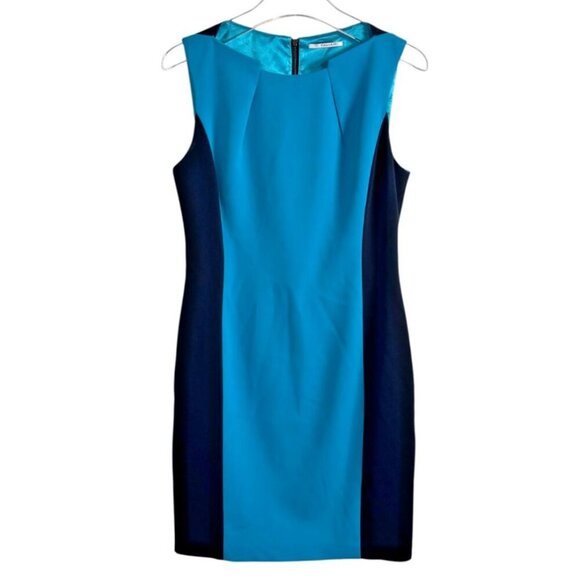 T Tahari Women's Lined Ellen Sheath Dress with Exposed Zipper – Size 6 - Picture 1 of 7